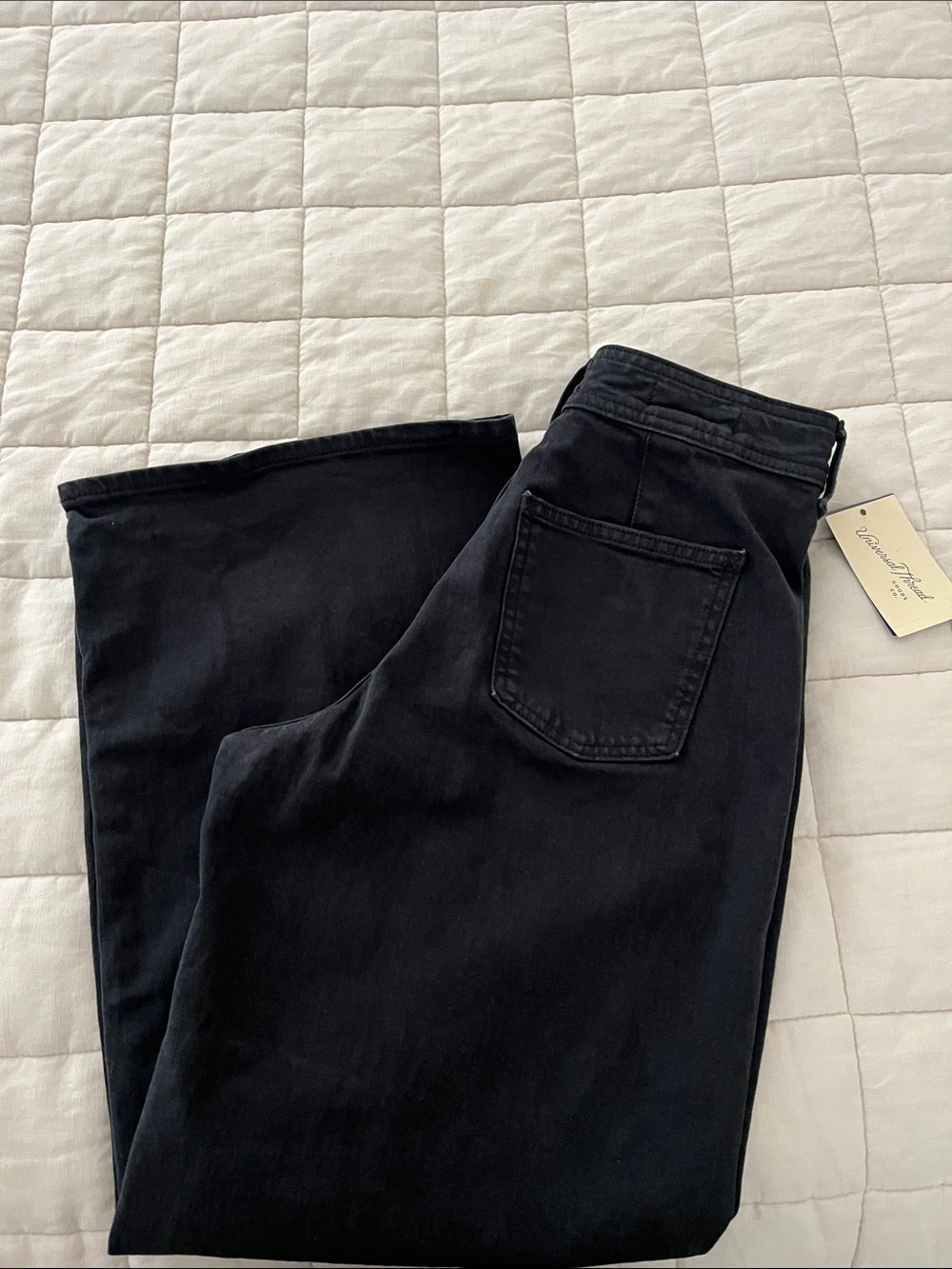 NWT Wide-Leg Black Denim Pants